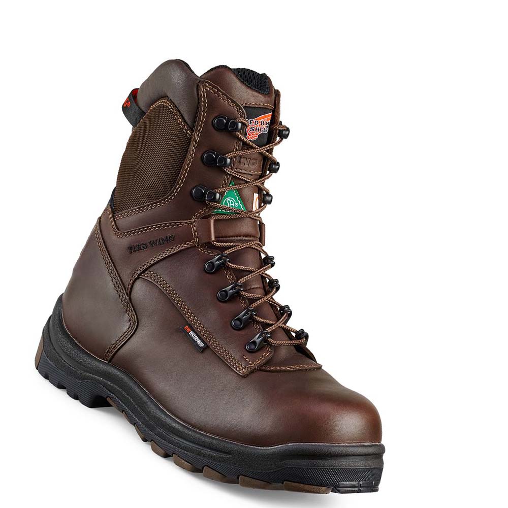 Red Wing King Toe® 8-inch Insulated, CSA Safety Toe Men\'s Waterproof Boots Coffee | ZA 361HAP